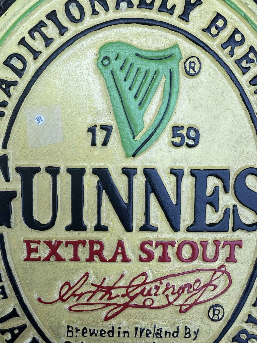 Guinness Stout Cast Iron Sign 