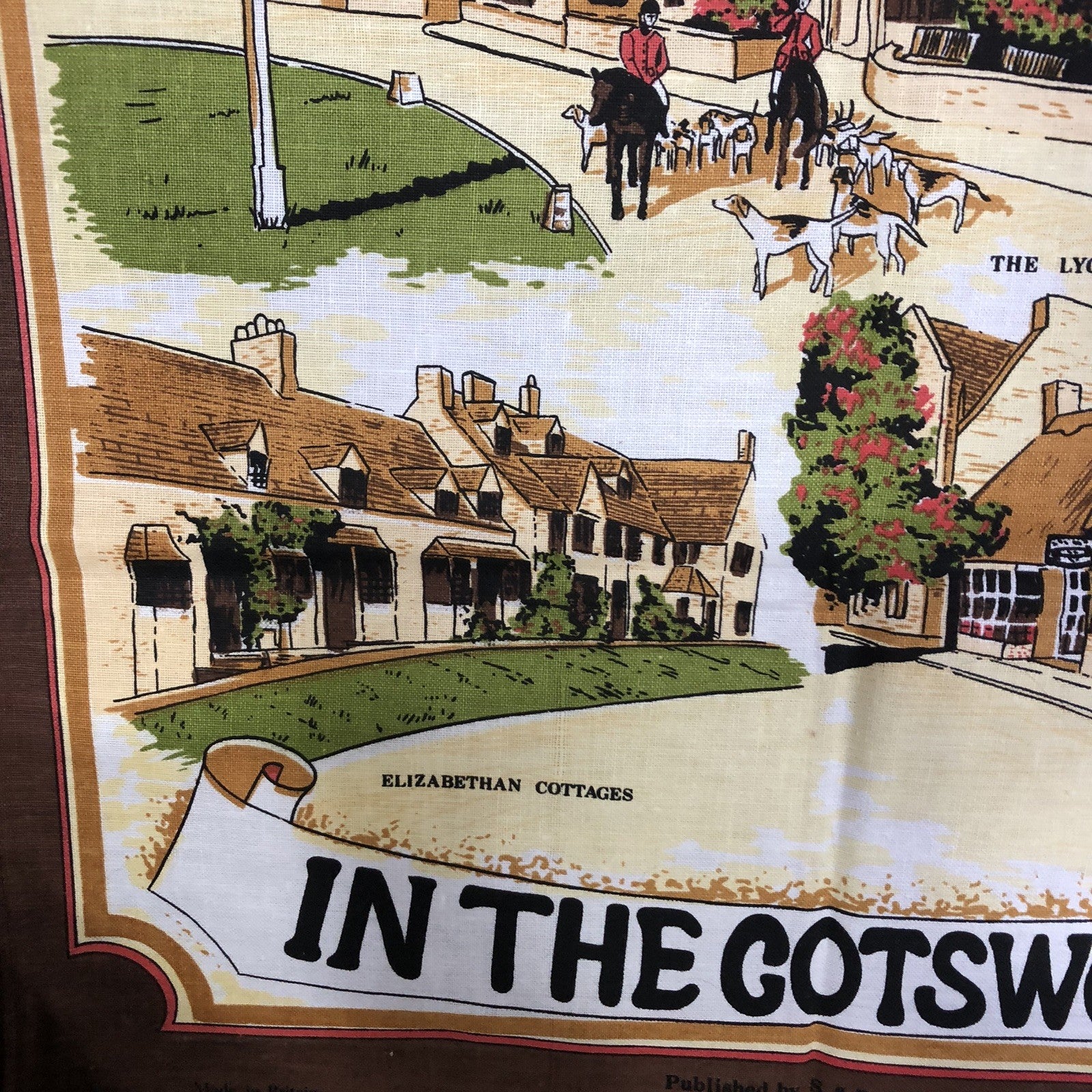 In The Cotswolds Broadway Vintage Tea towel 
