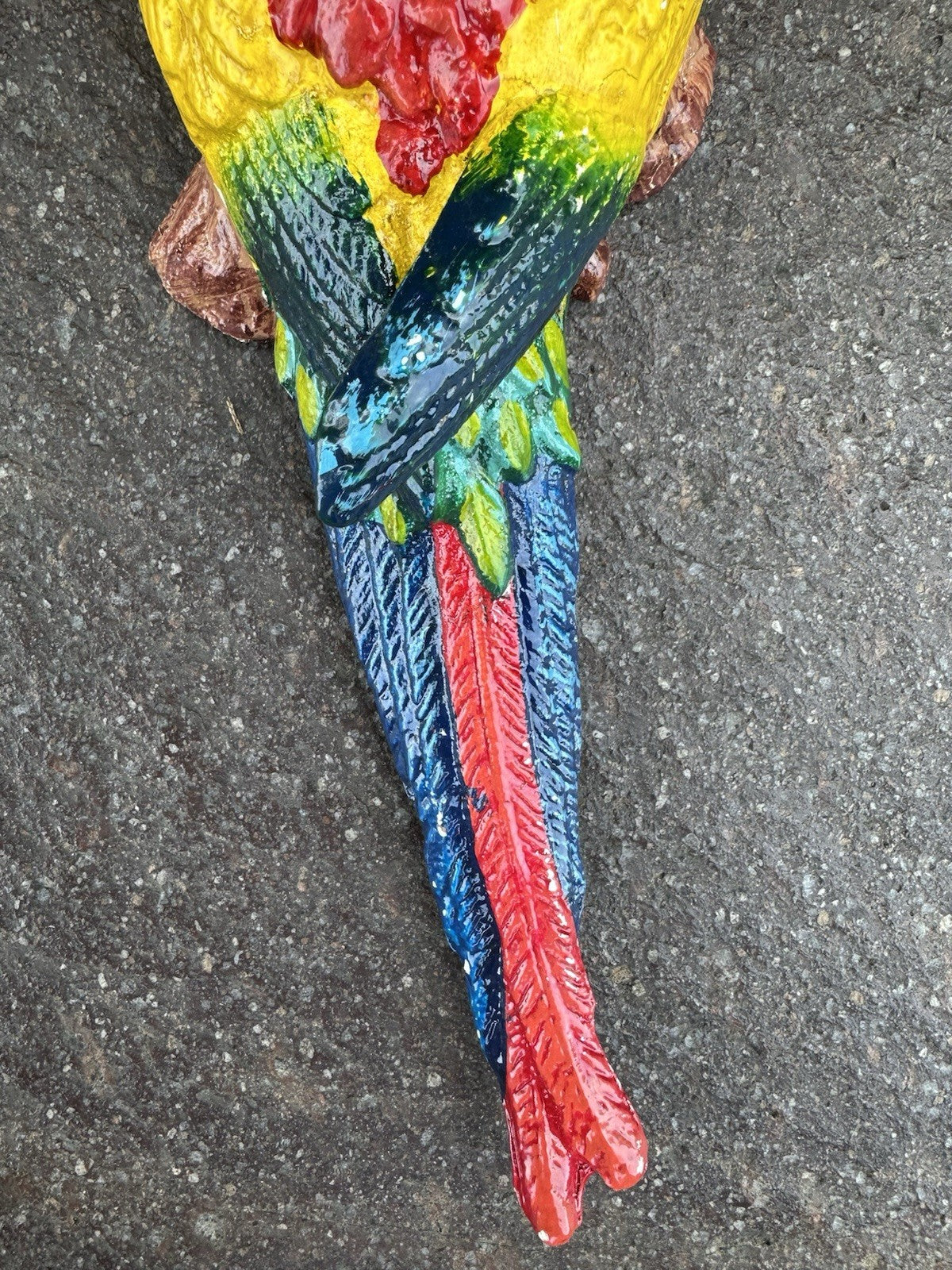 Parrot Wall Mounted Red Cast Iron Plaque 