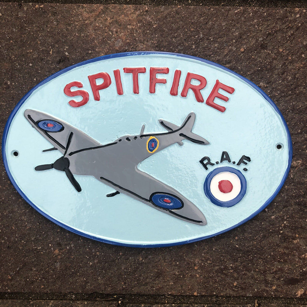 Spitfire Aluminium Sign
