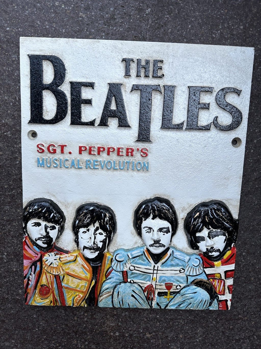 Beatles Cast Iron Sign