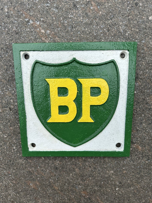 BP Cast Iron Sign