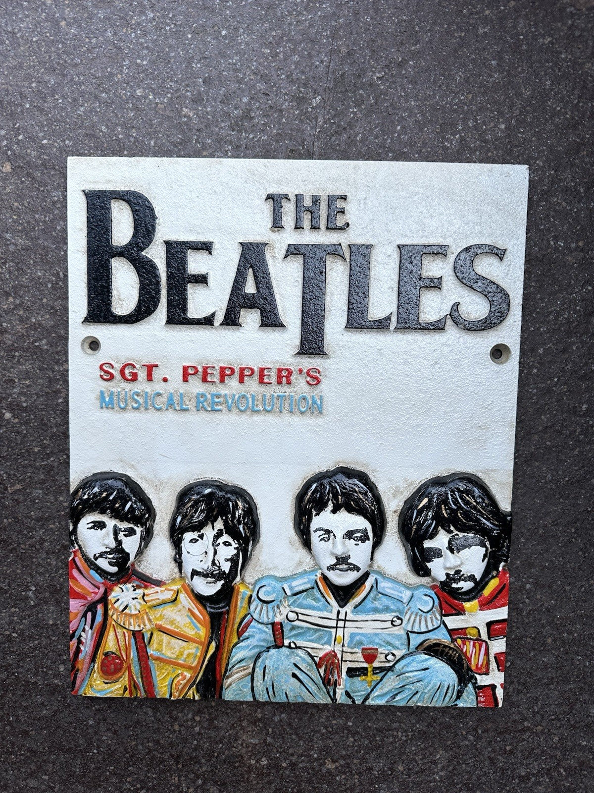 Beatles Cast Iron Sign