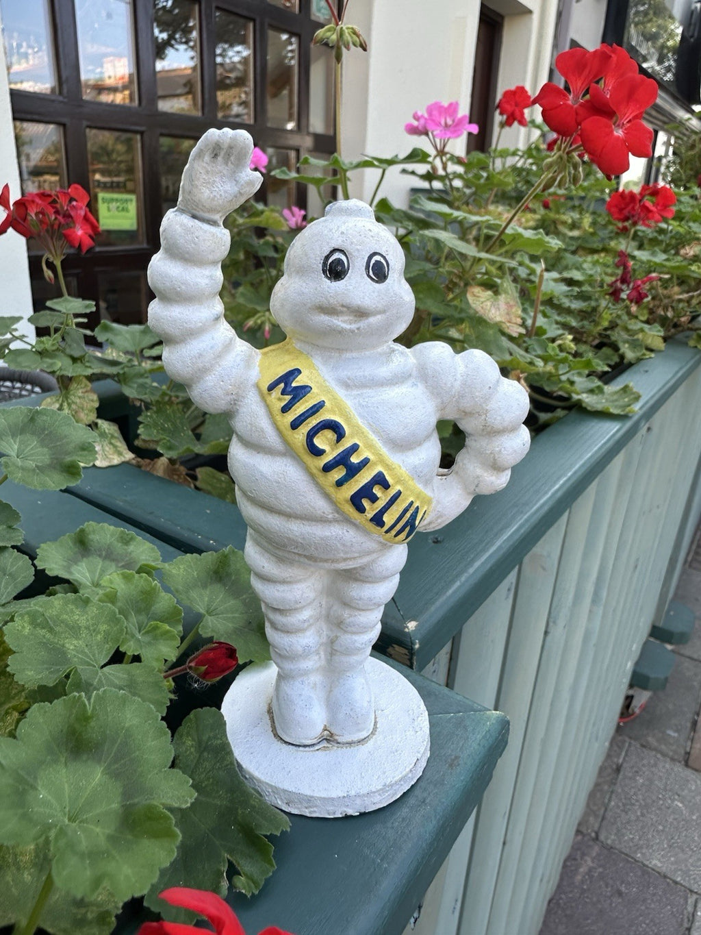 Michelin Man Cast Iron Standing Money Box 
