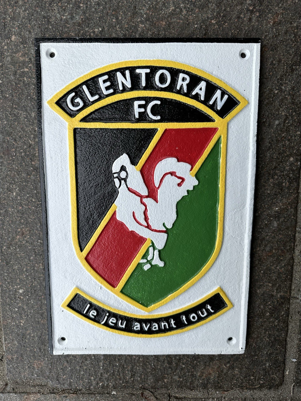 Glentoran Cast Iron Sign 