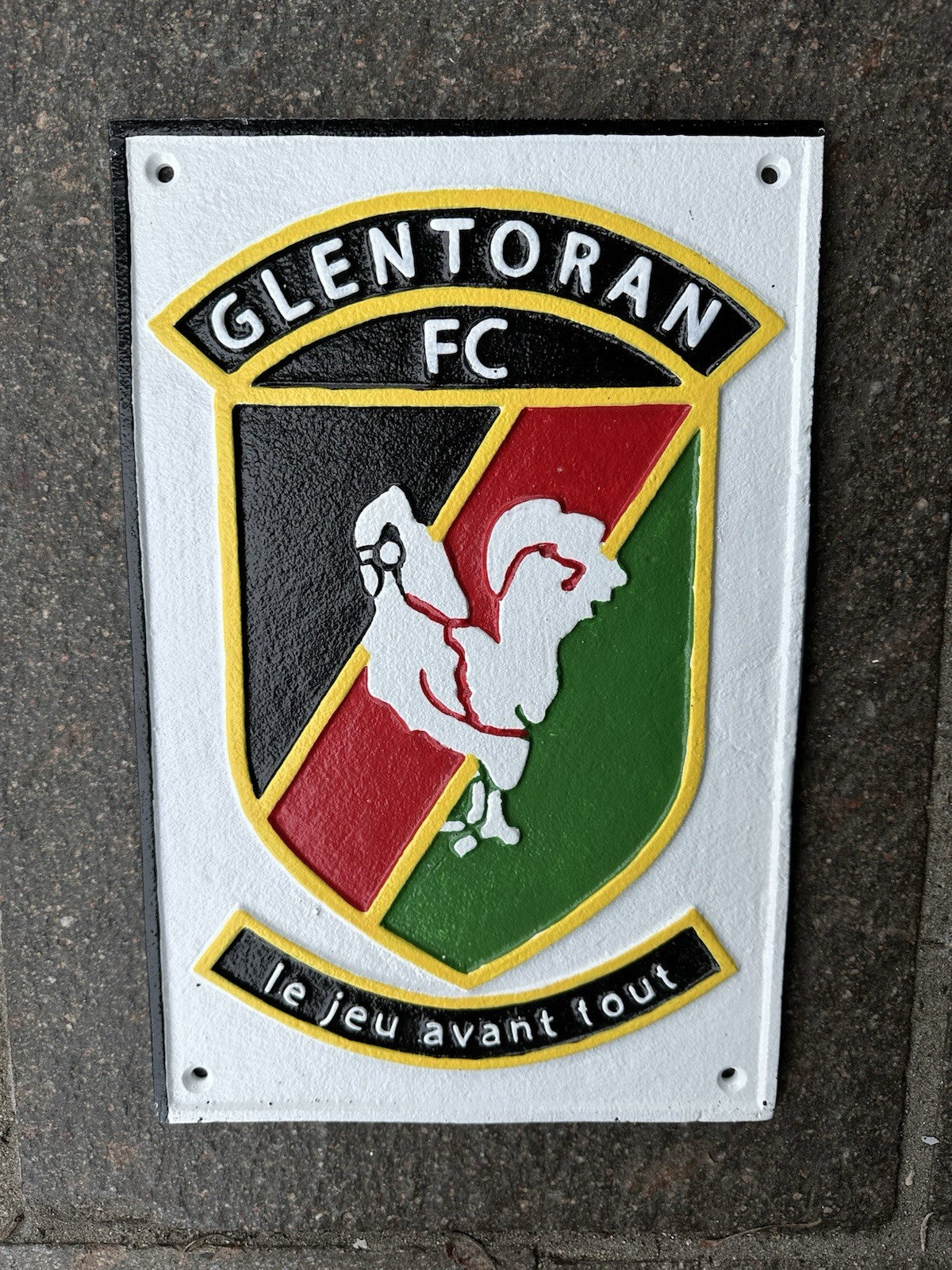 Glentoran Cast Iron Sign 