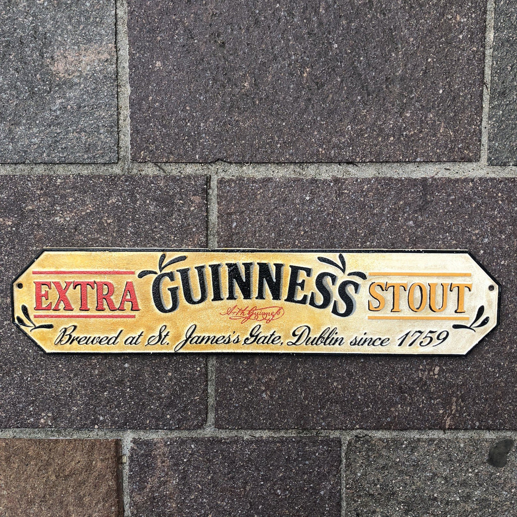 Guinness Extra Stout Cast Iron Sign 