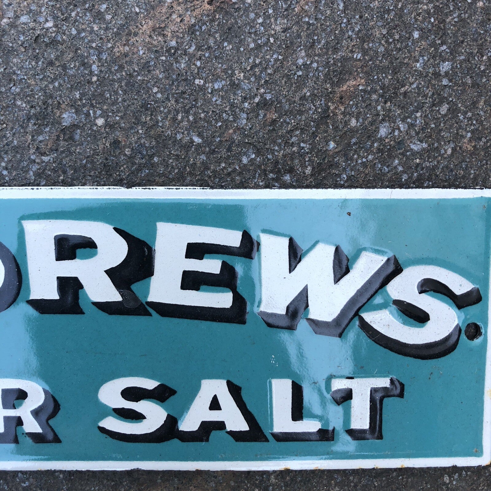Andrews Liver Salt Enamel Sign