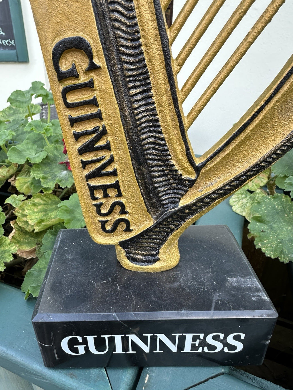Guinness Harp On Marble Base 