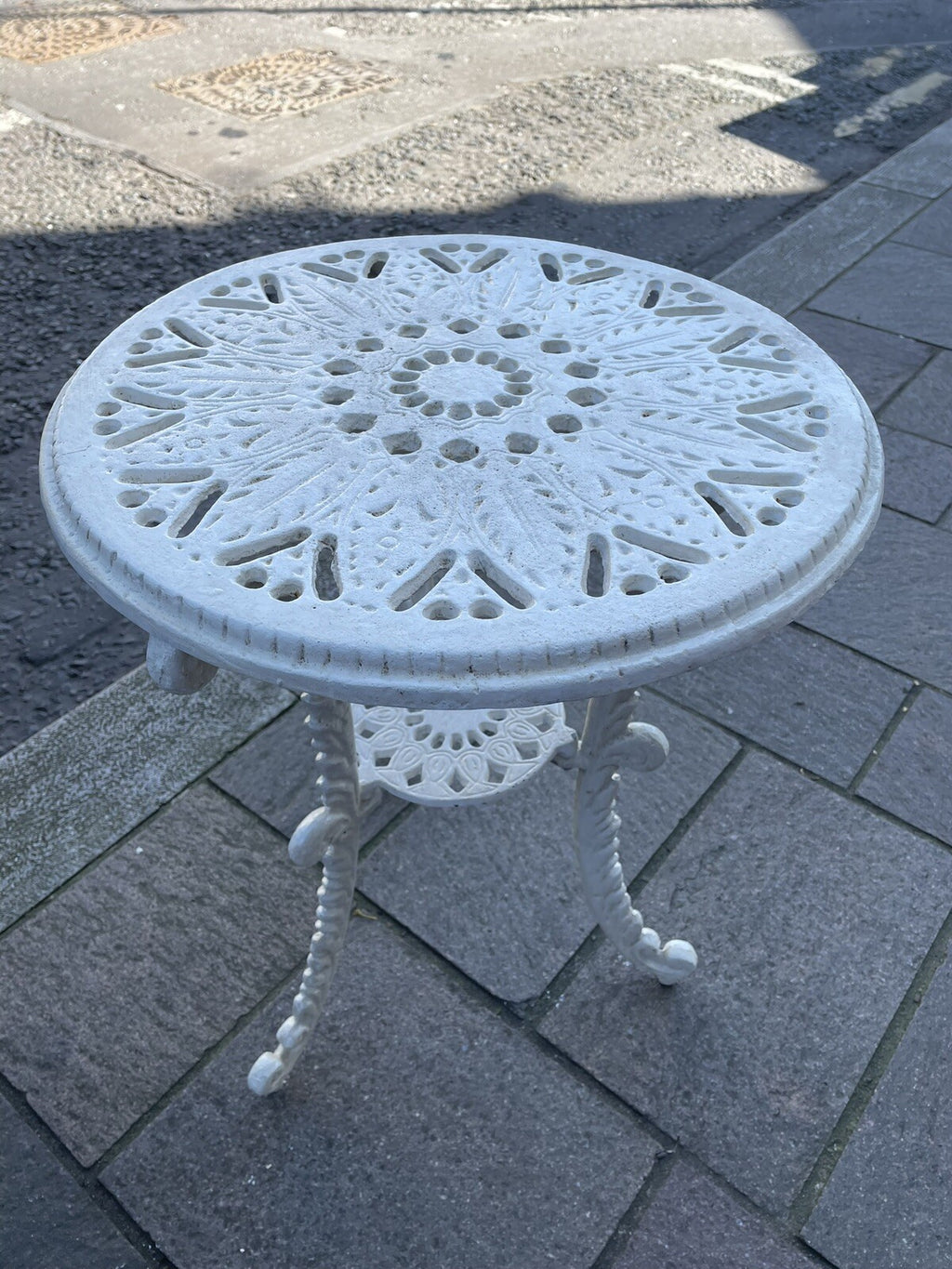 Victorian Style Cast Iron Tea Table 