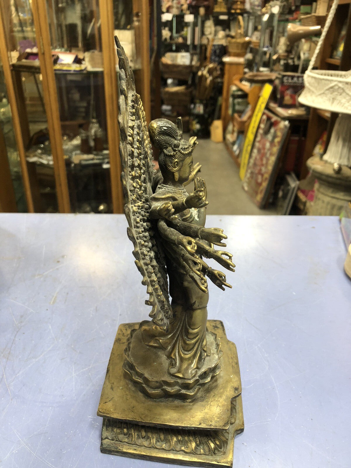 avalokiteshvara Brass Figure Stamped On Base