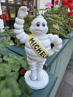 Michelin Man Cast Iron Standing Money Box 