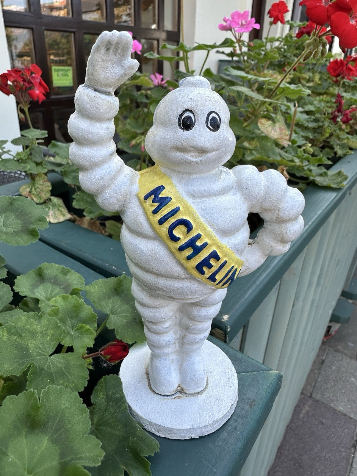 Michelin Man Cast Iron Standing Money Box 