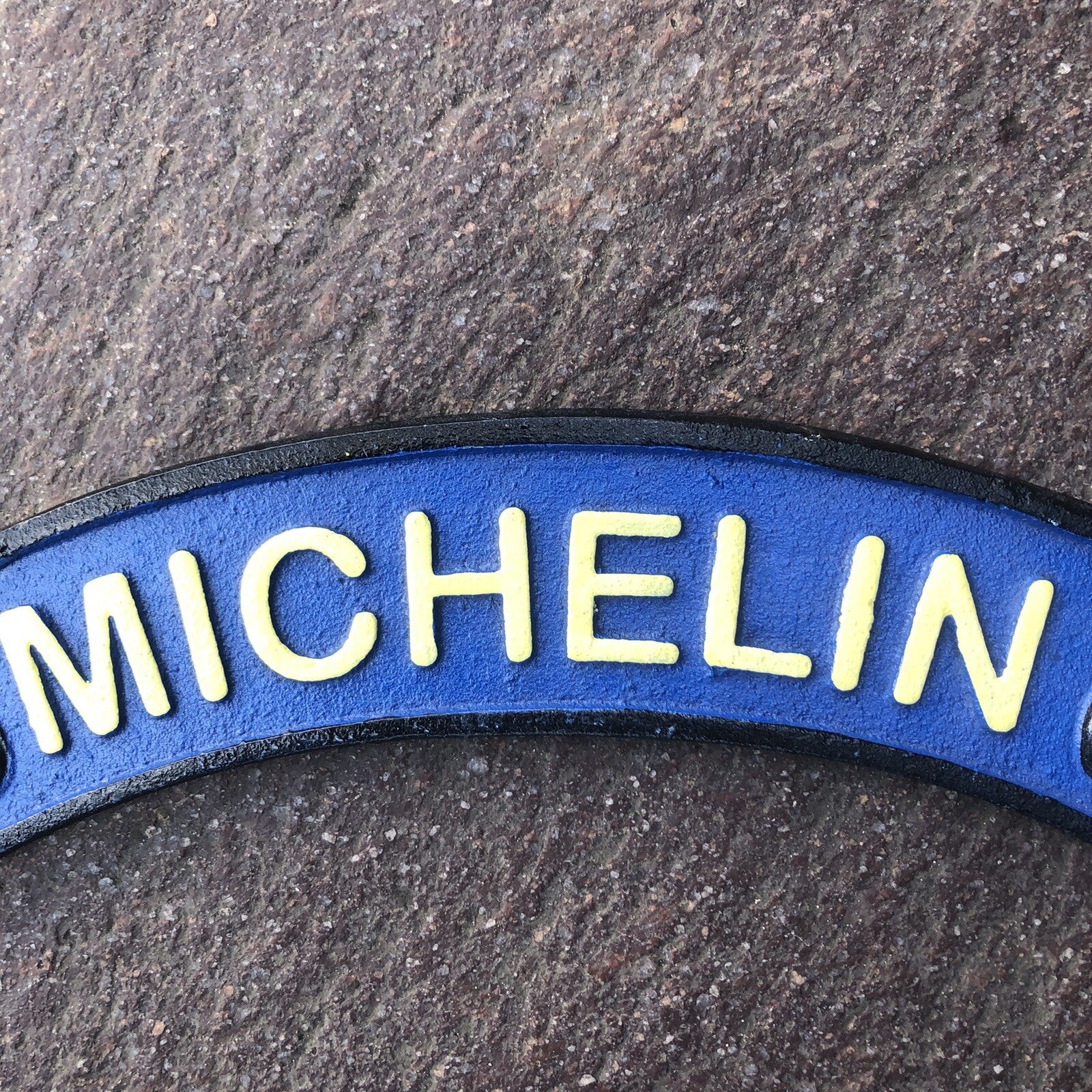 Michelin Arched Cast Iron Sign
