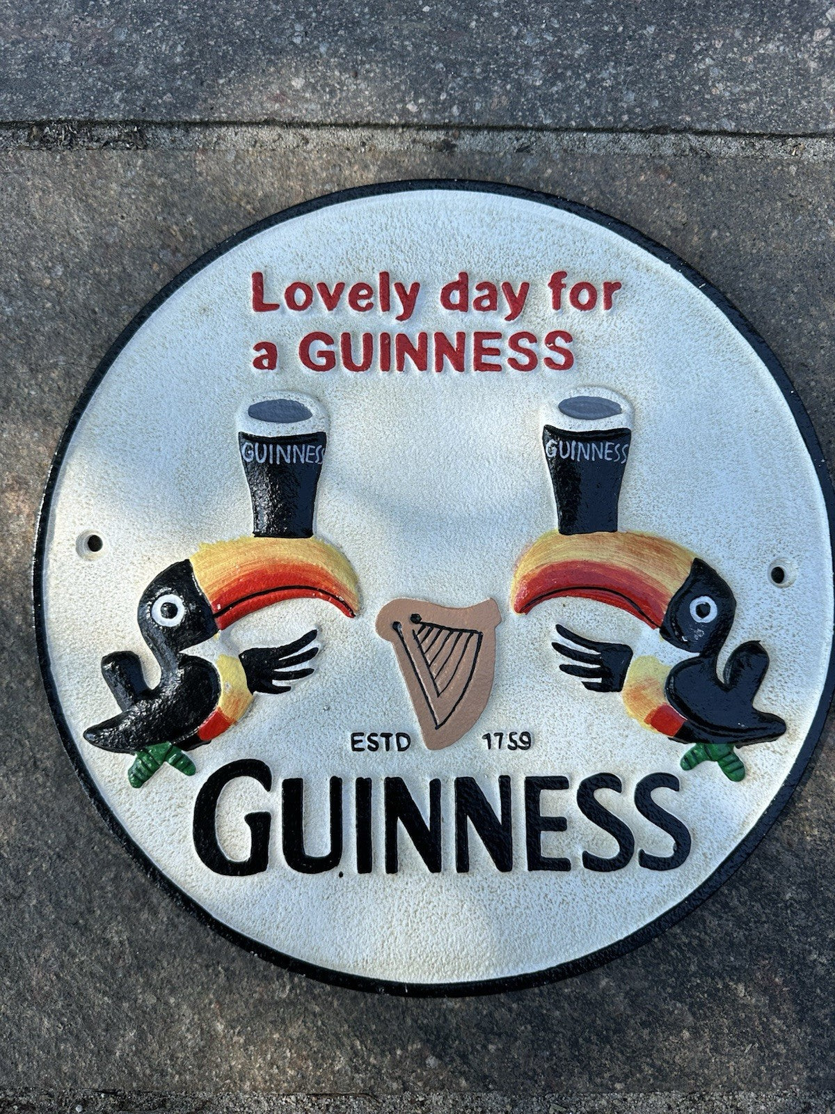lovely Day For A Guinness Cast Iron Sign 