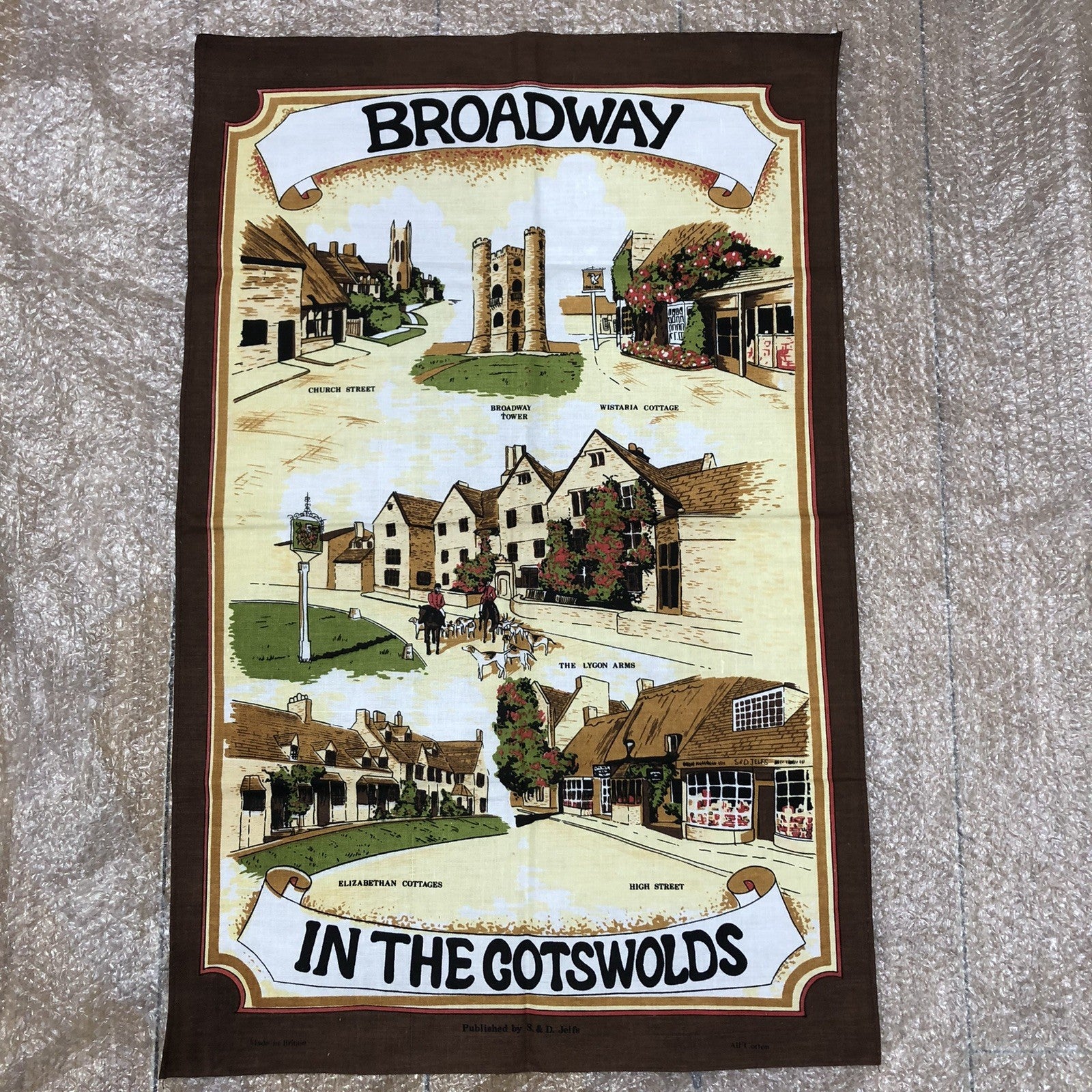 In The Cotswolds Broadway Vintage Tea towel 