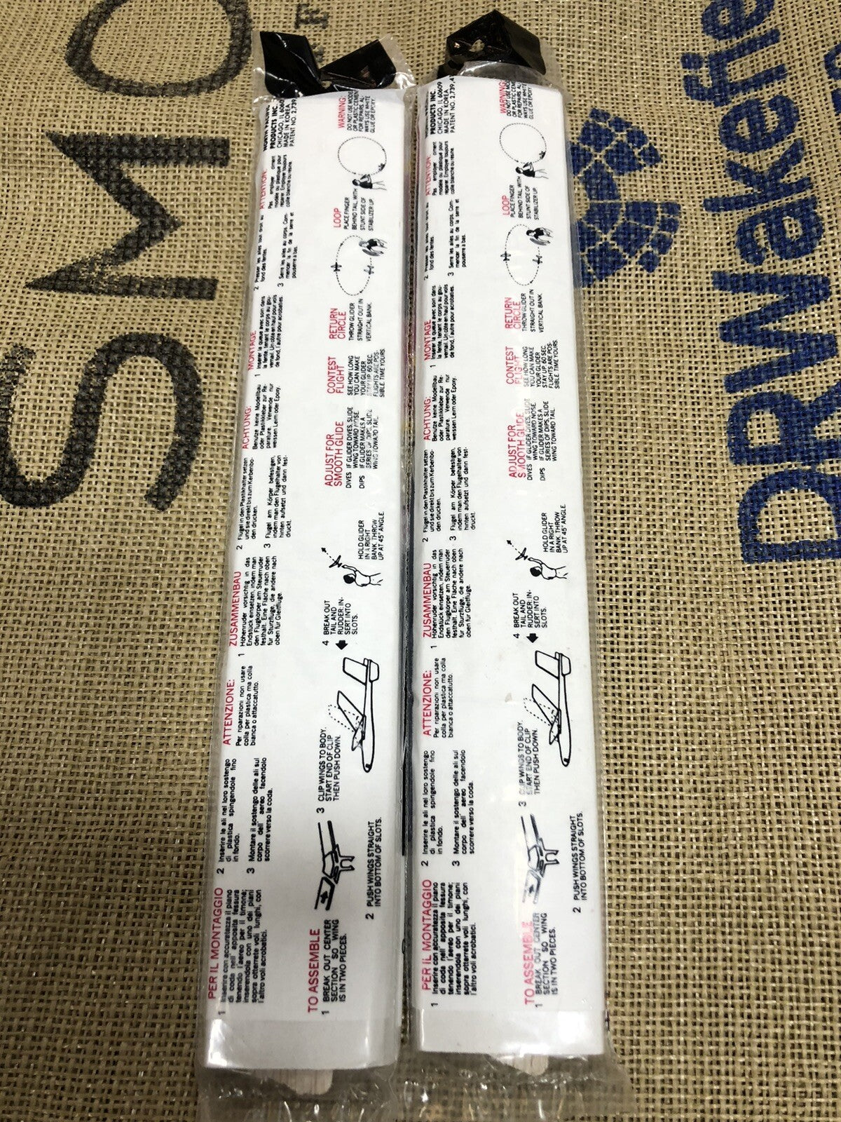 North Pacific Stunt Flyers X 2 Balsa Gliders
