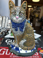 cast iron cat door stop