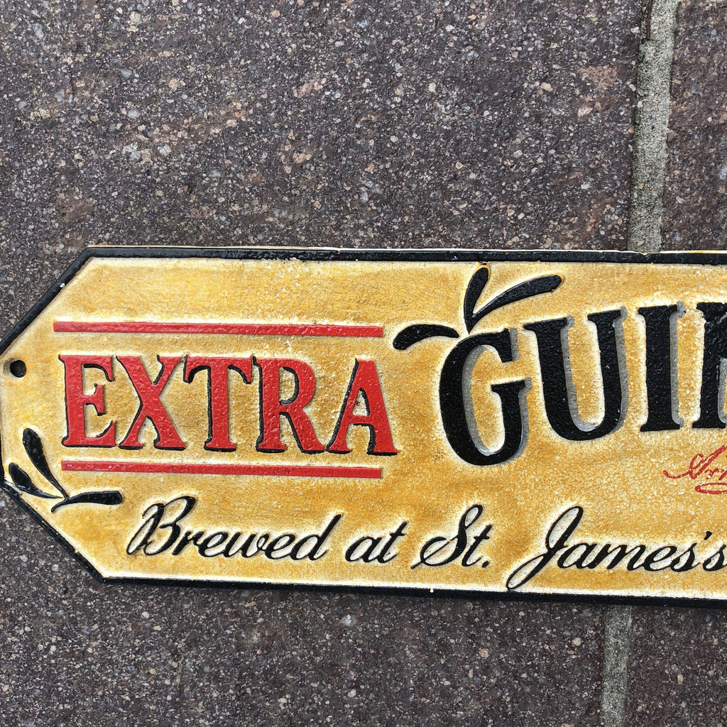 Guinness Extra Stout Cast Iron Sign 