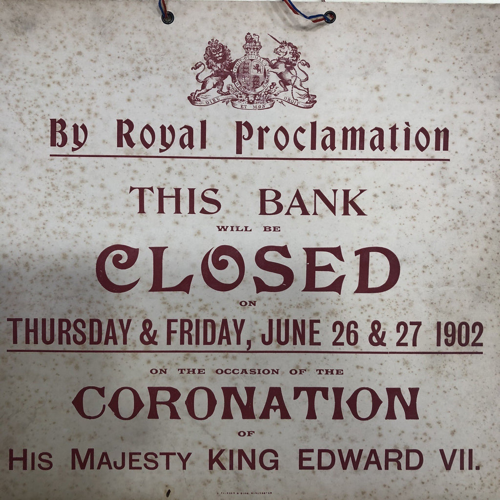 Bank Notification Antique Sign RARE!!!!