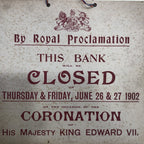 Bank Notification Antique Sign RARE!!!!