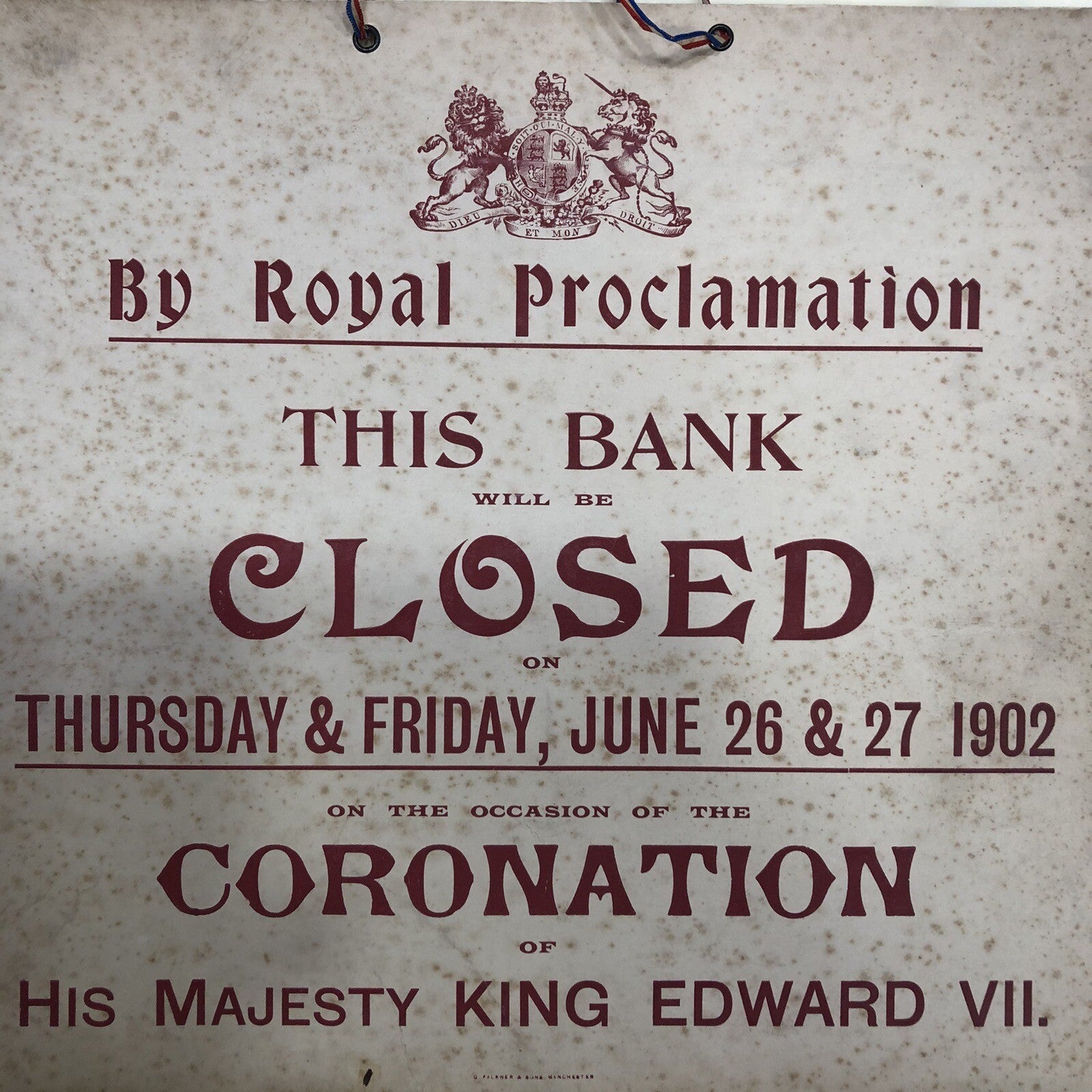 Bank Notification Antique Sign RARE!!!!