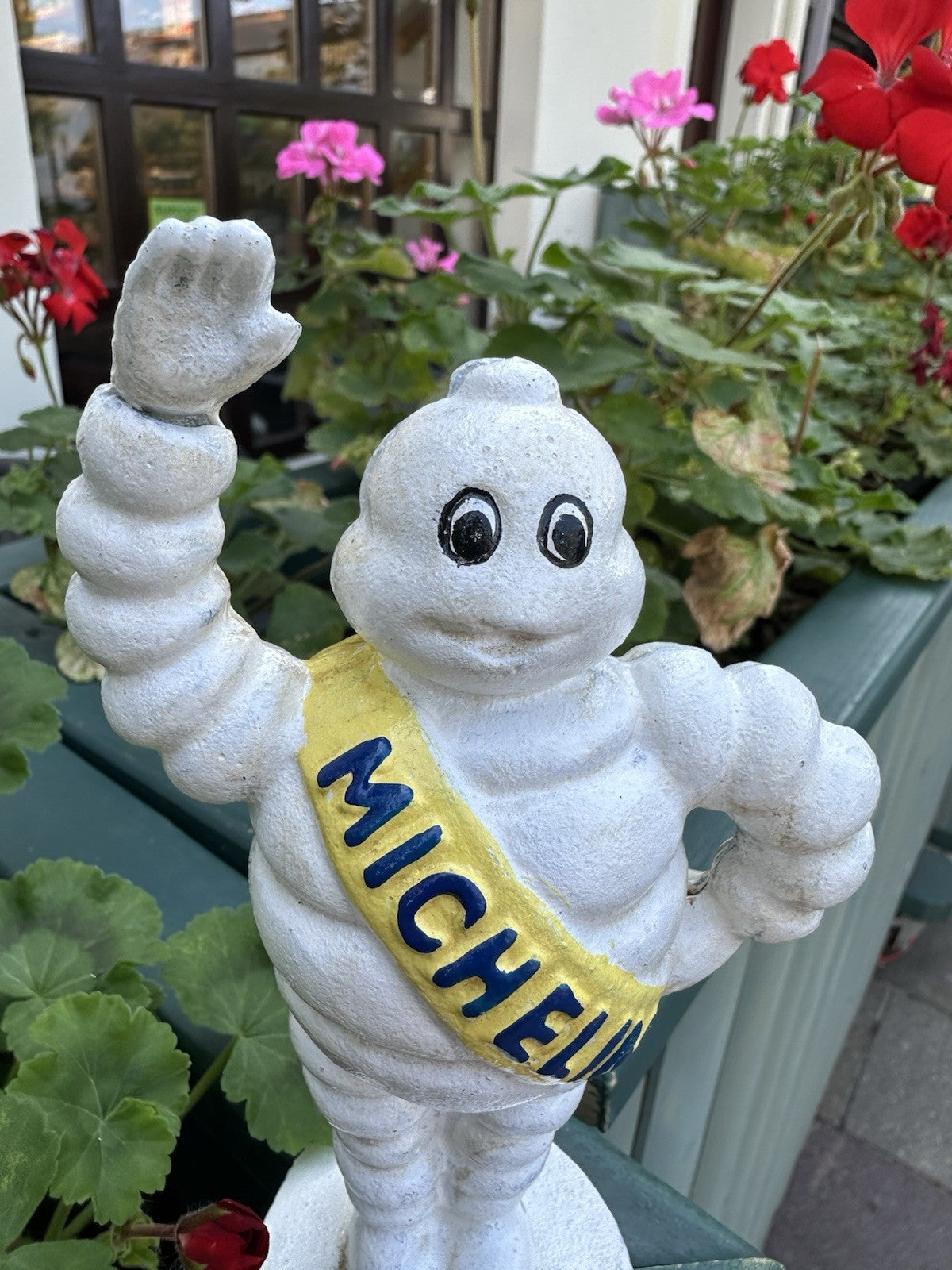 Michelin Man Cast Iron Standing Money Box 