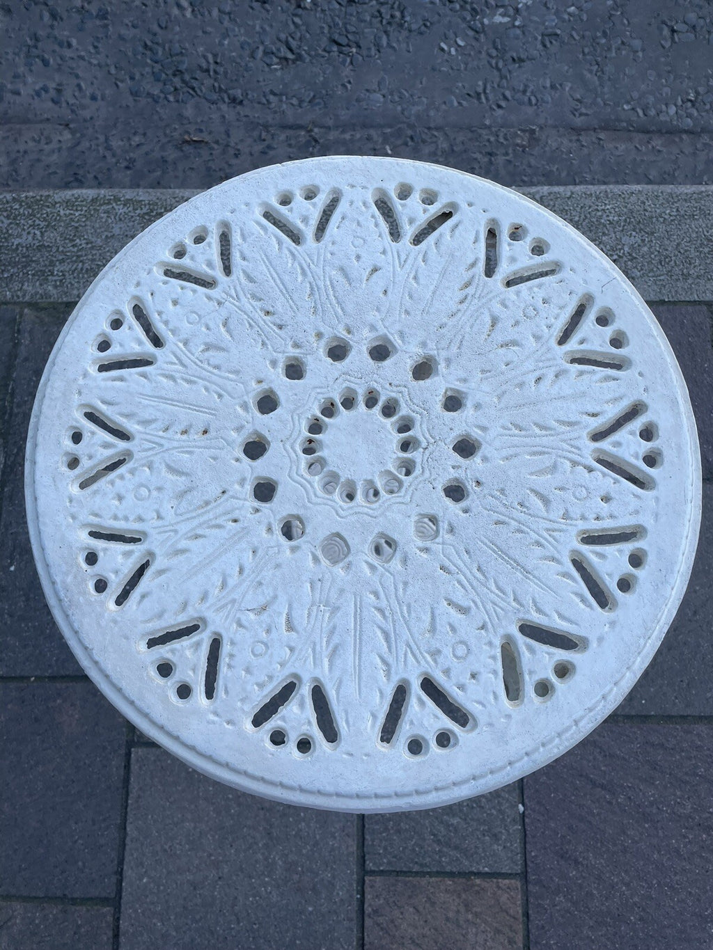 Victorian Style Cast Iron Tea Table 