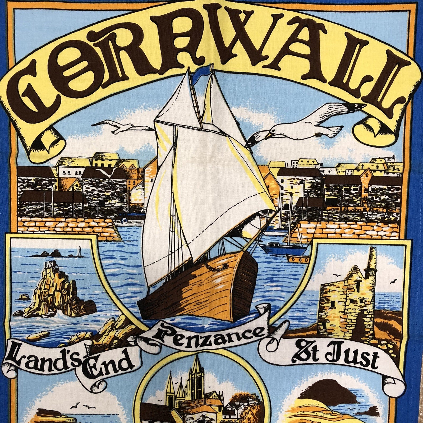 Cornwall Vintage Tea Towel