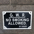 GWR No Smoking Allowed Cast Iron Sign