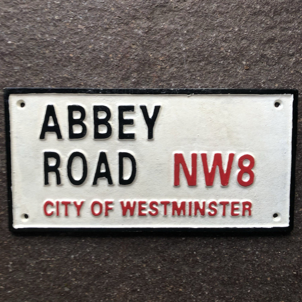 Abbey Road Cast Iron Sign 