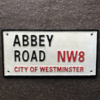 Abbey Road Cast Iron Sign 