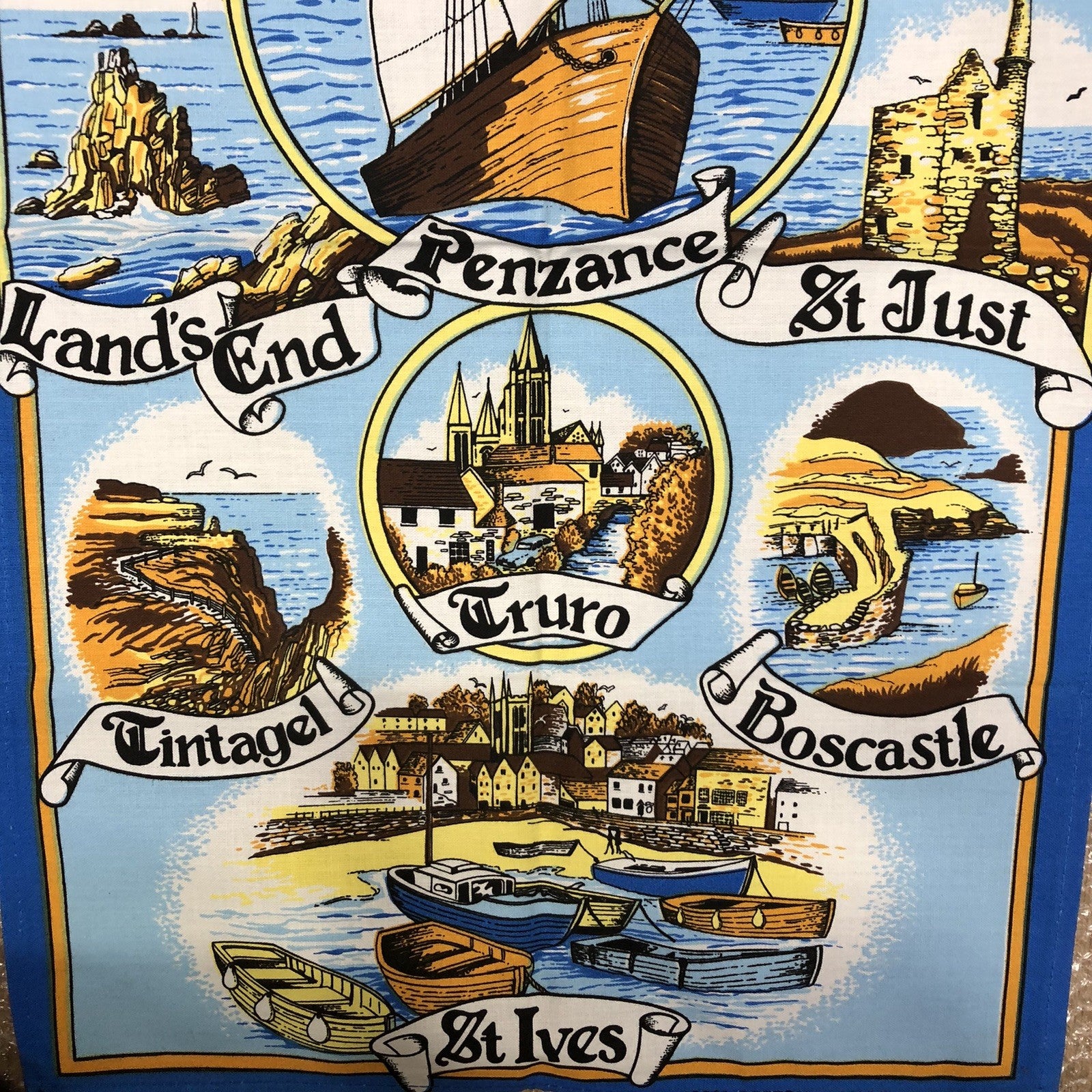 Cornwall Vintage Tea Towel