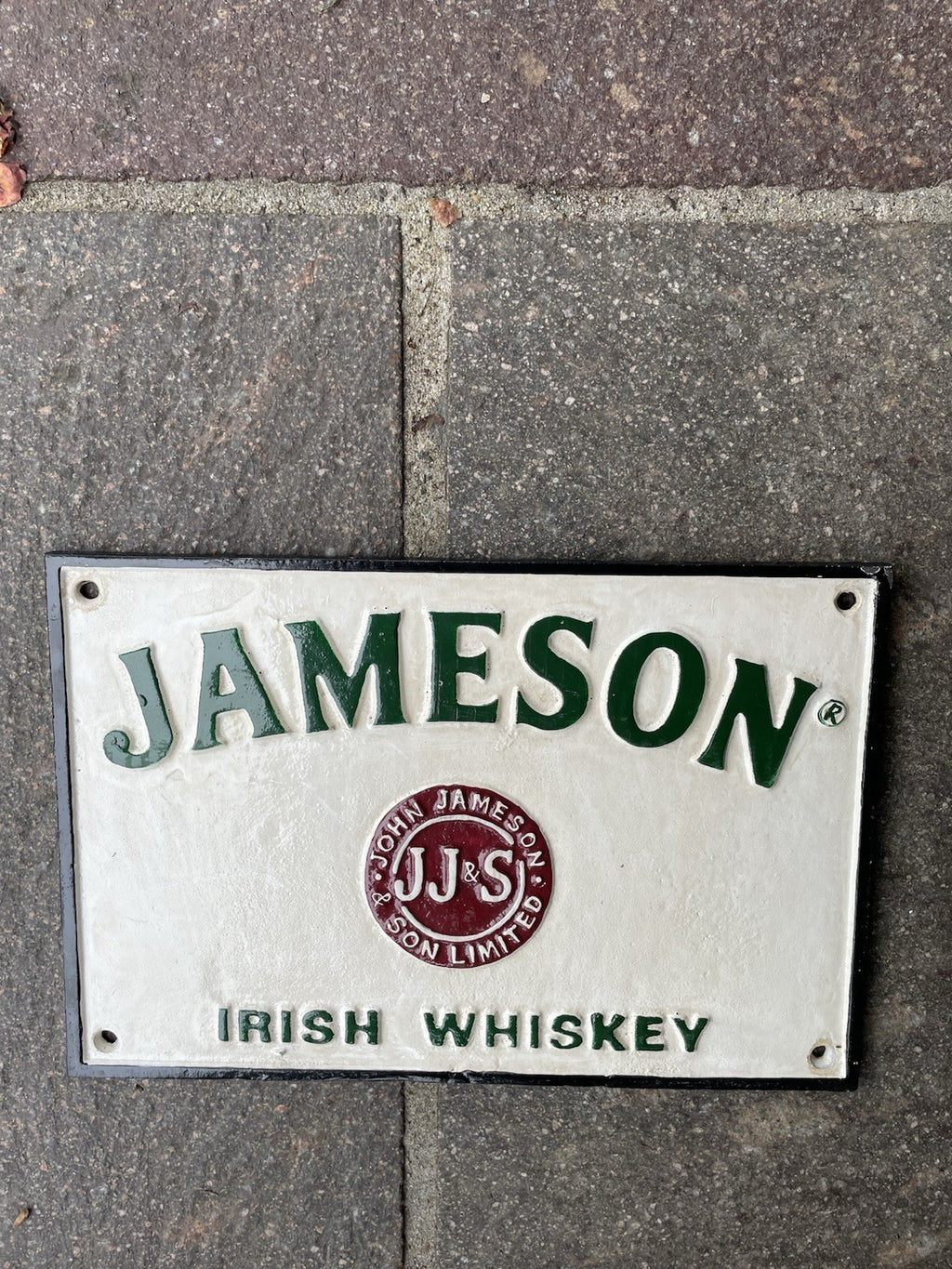Jameson Irish Whiskey Cast Iron Sign