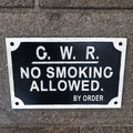 GWR No Smoking Allowed Cast Iron Sign