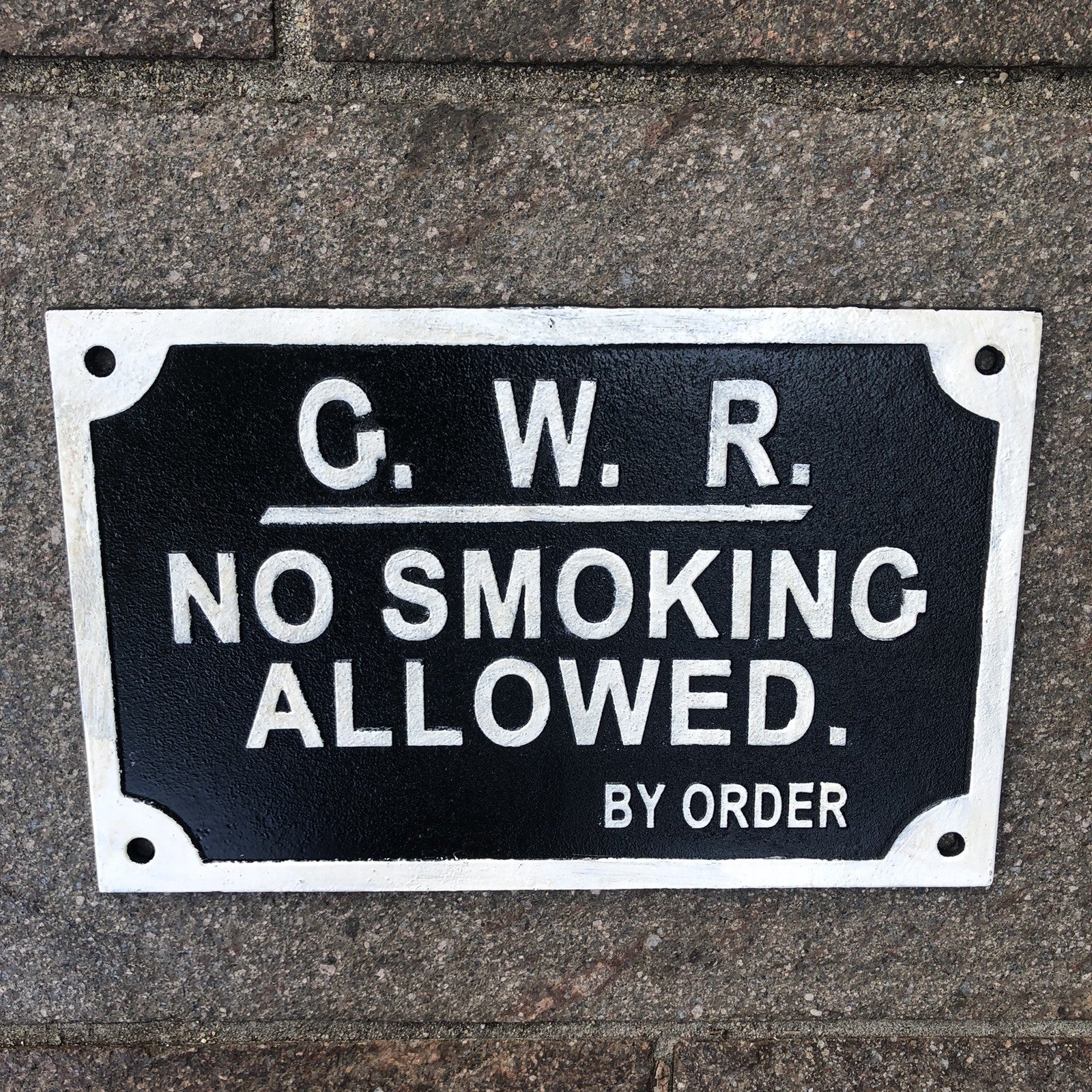 GWR No Smoking Allowed Cast Iron Sign