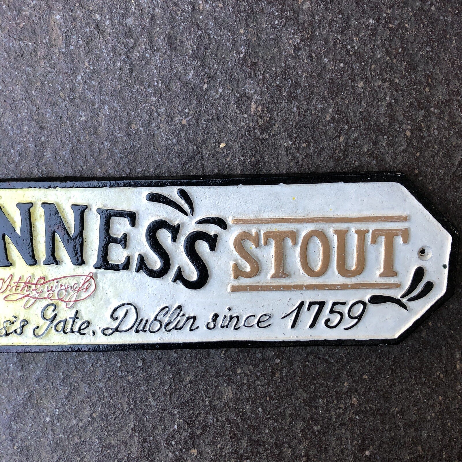Guinness Extra Stout Cast Iron Sign