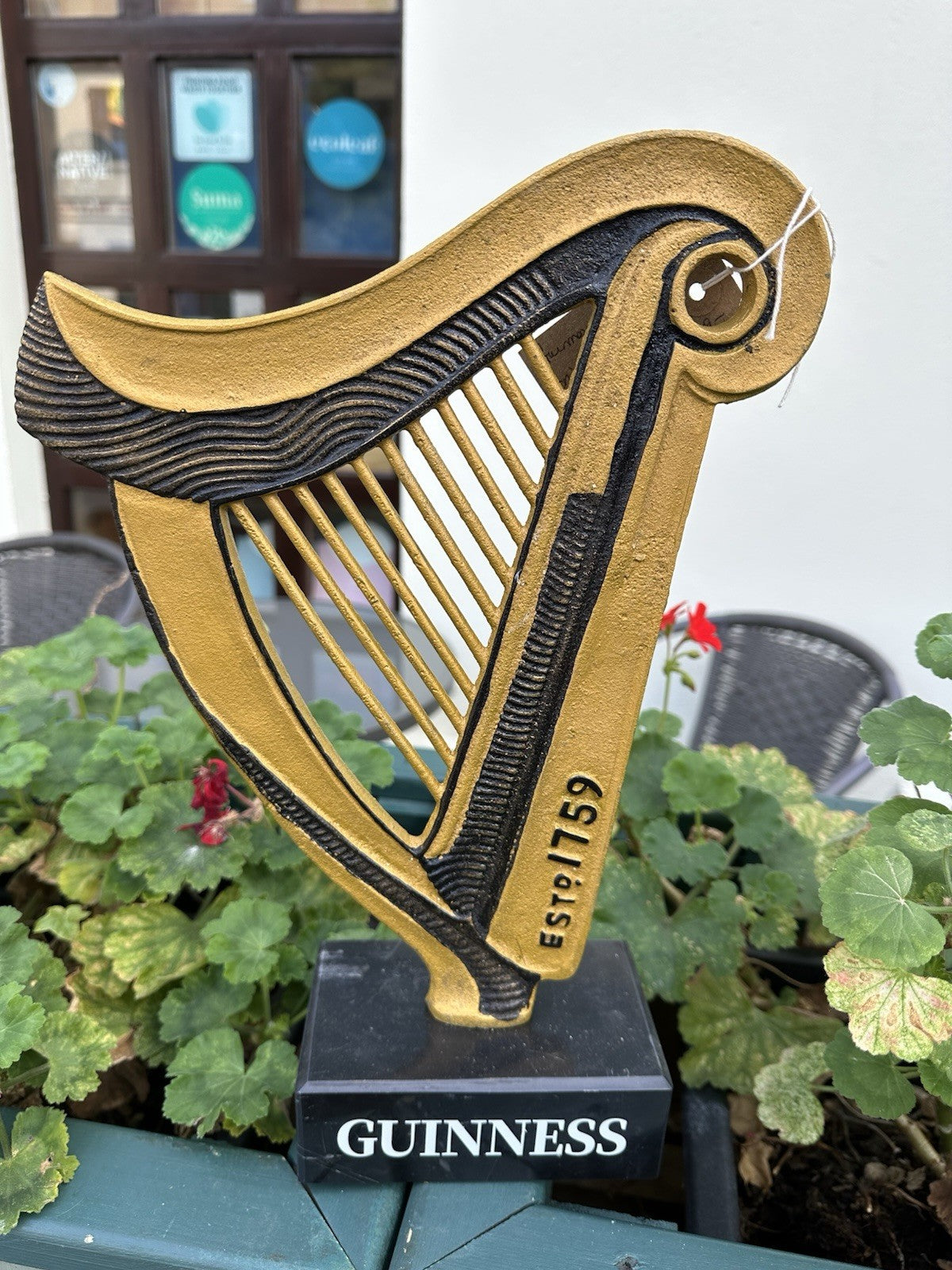 Guinness Harp On Marble Base 