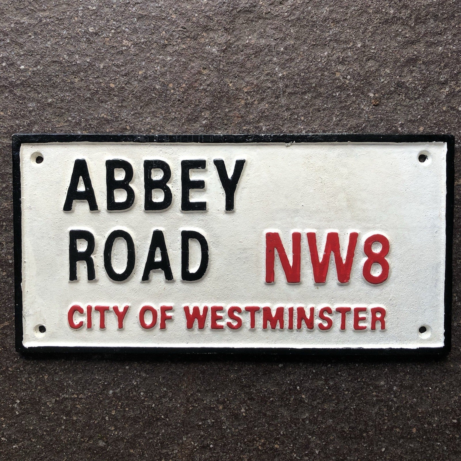 Abbey Road Cast Iron Sign 