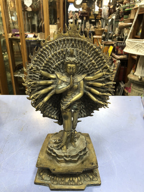 avalokiteshvara Brass Figure Stamped On Base