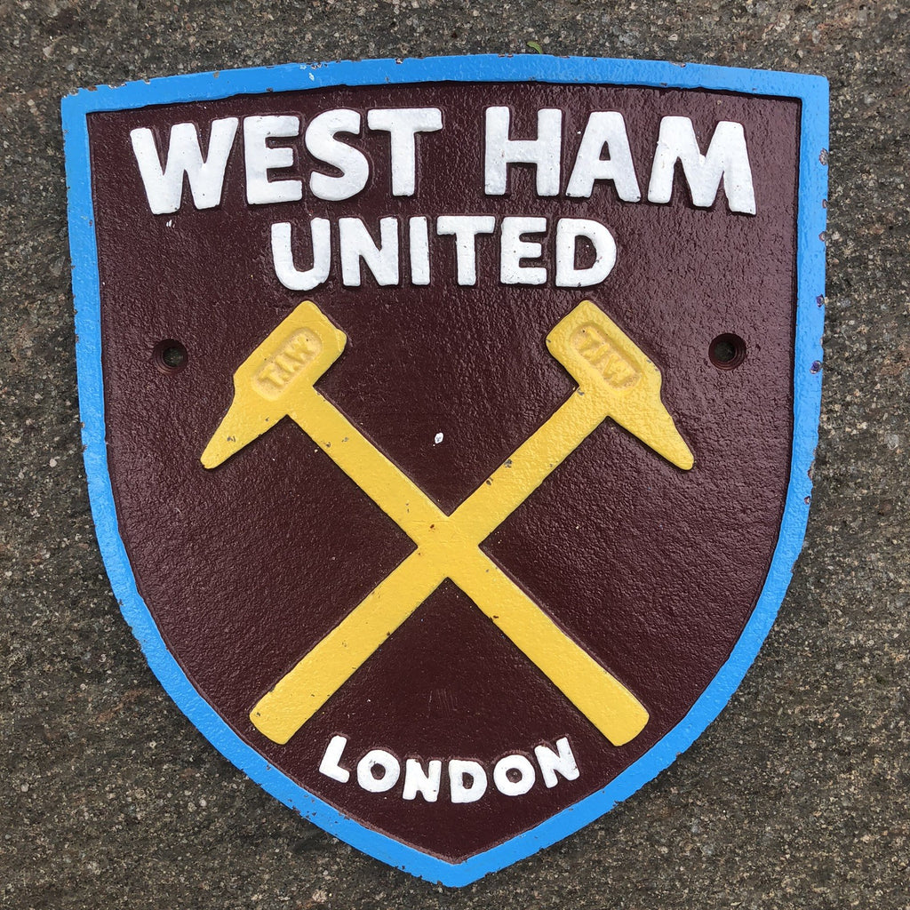 West Ham United Cast Iron Sign