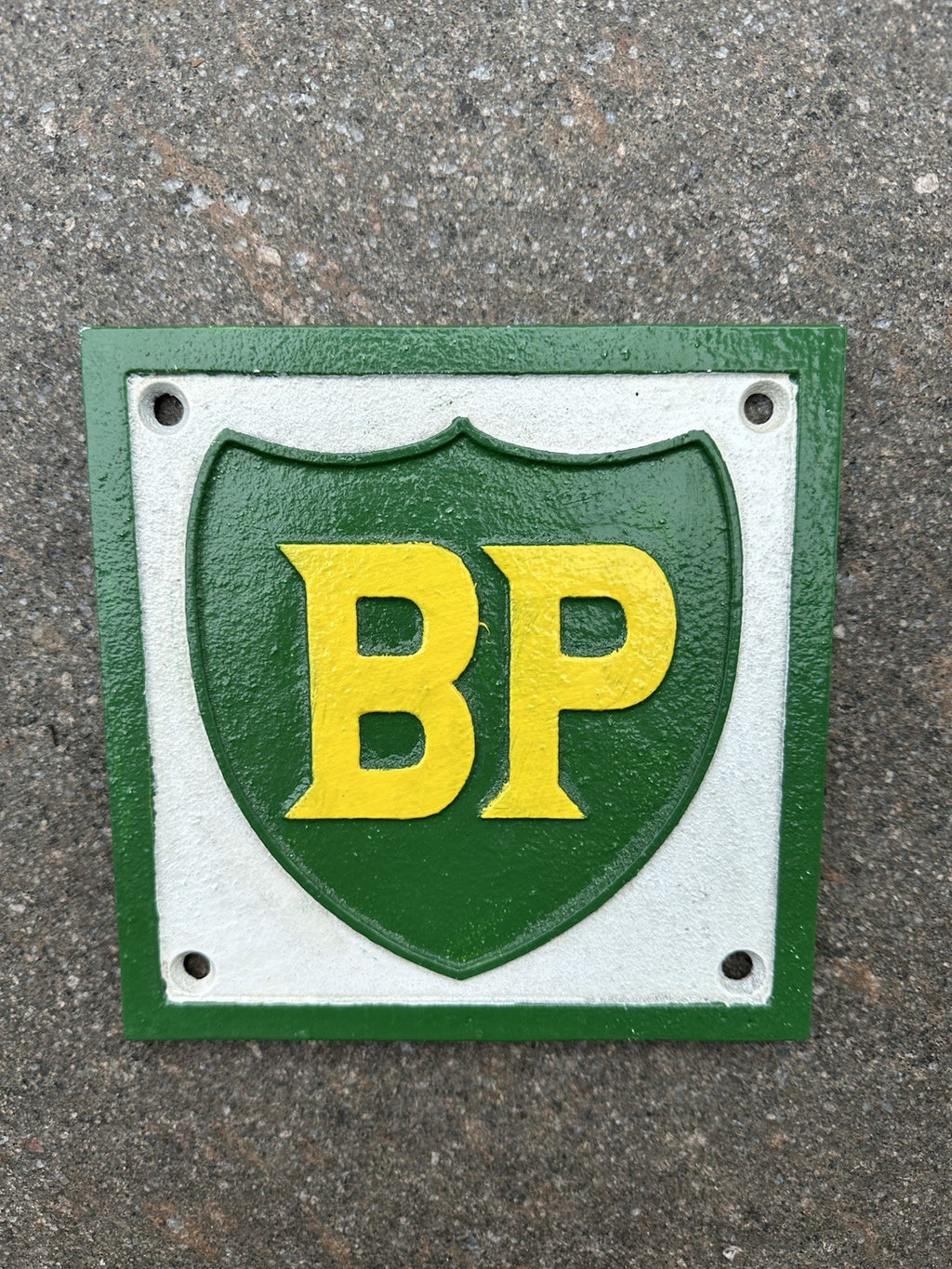 BP Cast Iron Sign