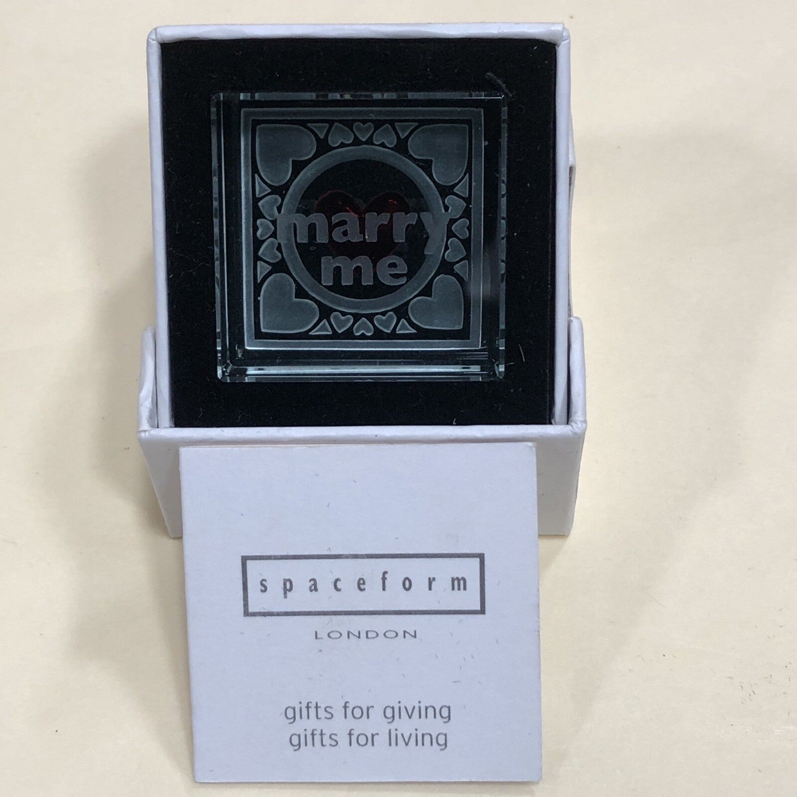 Spaceform Text Token Cube Marry Me