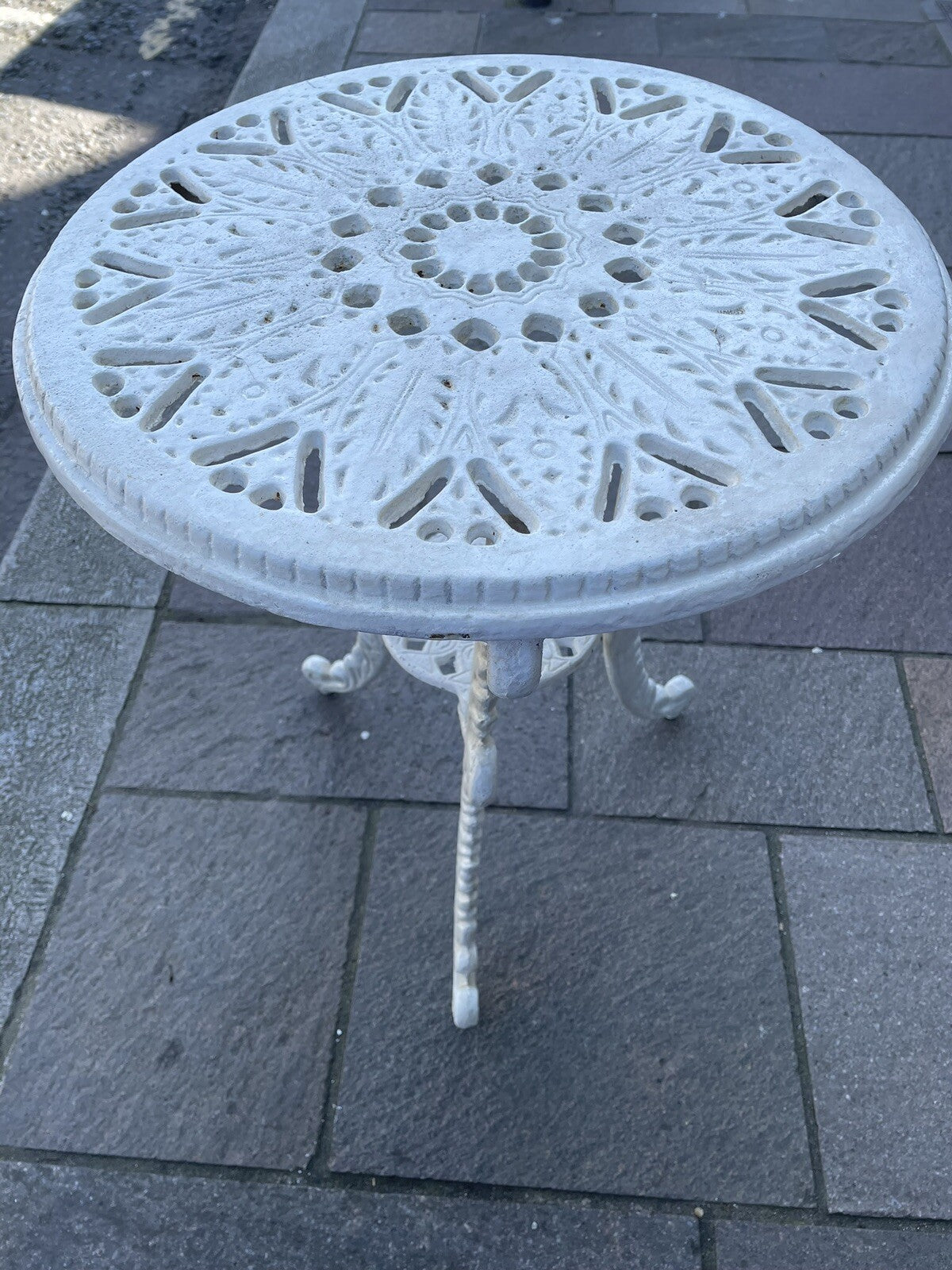 Victorian Style Cast Iron Tea Table 