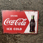 Coca -Cola Drink Ice Cold Metal Sign New Design 