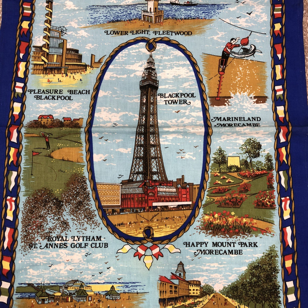 North West Holiday Coast Vintage Tea Towel 