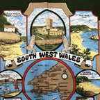 South West Wales Vintage Tea Towel