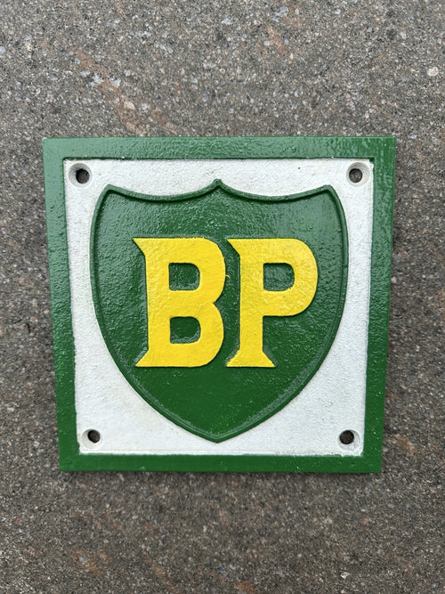 BP Cast Iron Sign