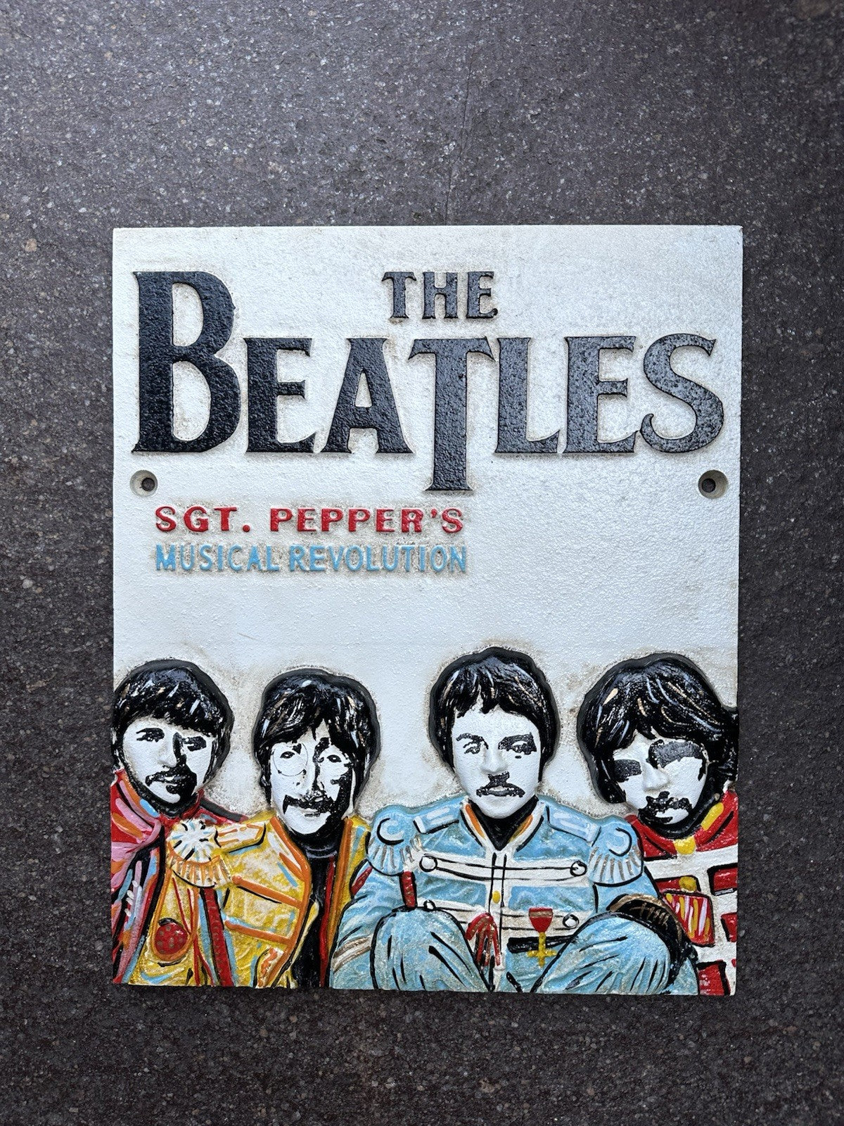 Beatles Cast Iron Sign