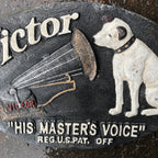 Victor His Masters Voice Cast Iron Sign